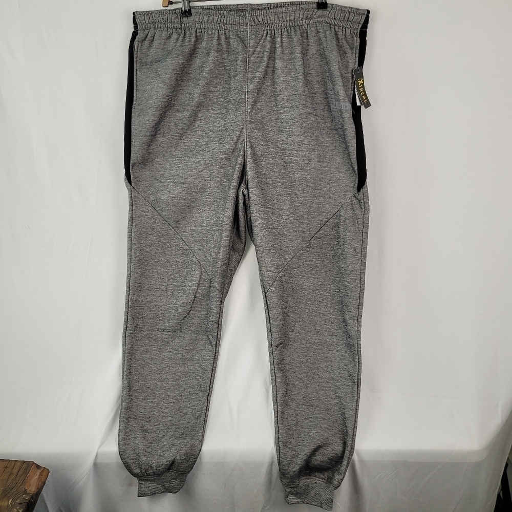 NWT Xtreme Men's Sweatpants Joggers Gray/Black Size XXL Slight Defect See Pic